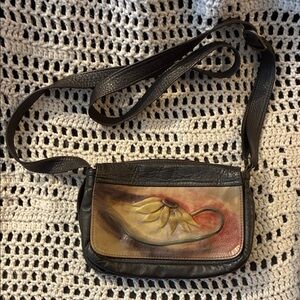 Artisan Hand-Painted Leather Purse – Conception Cuir Quebec